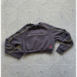 Women's Formula One Cropped Sweatshirt - Gray - Small